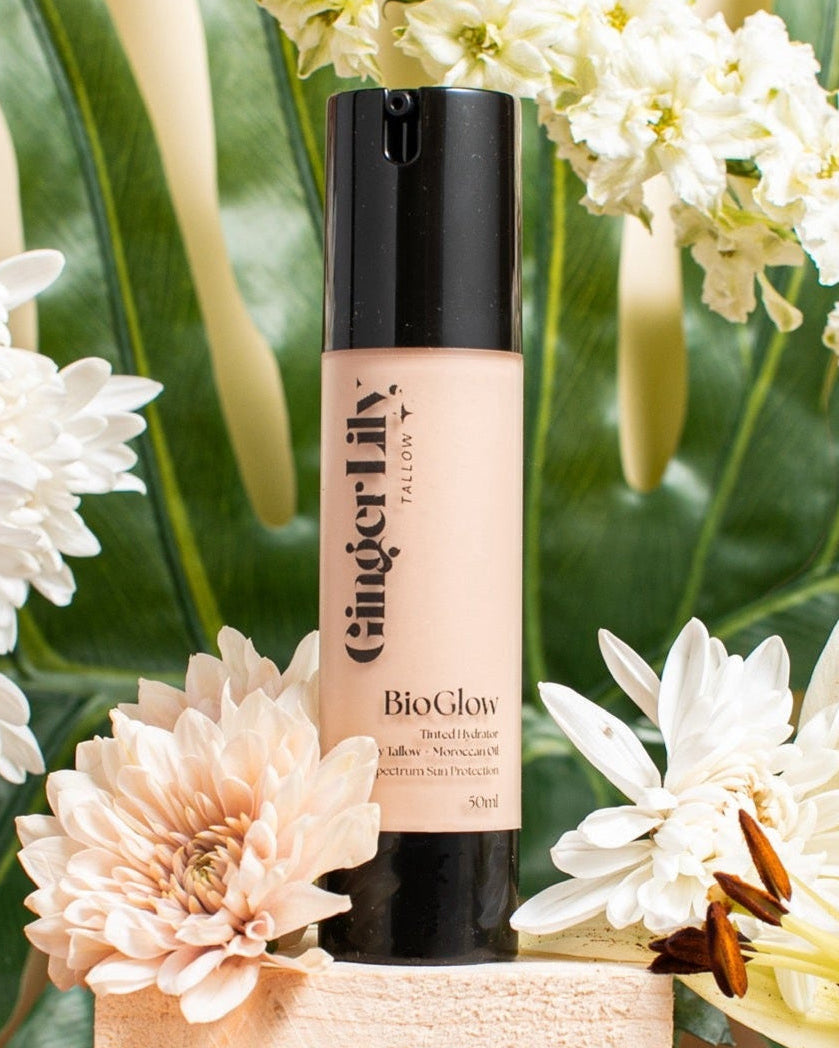 BioGlow Tallow-Based Tinted Moisturizer | Mineral Sun Protection & Skincare